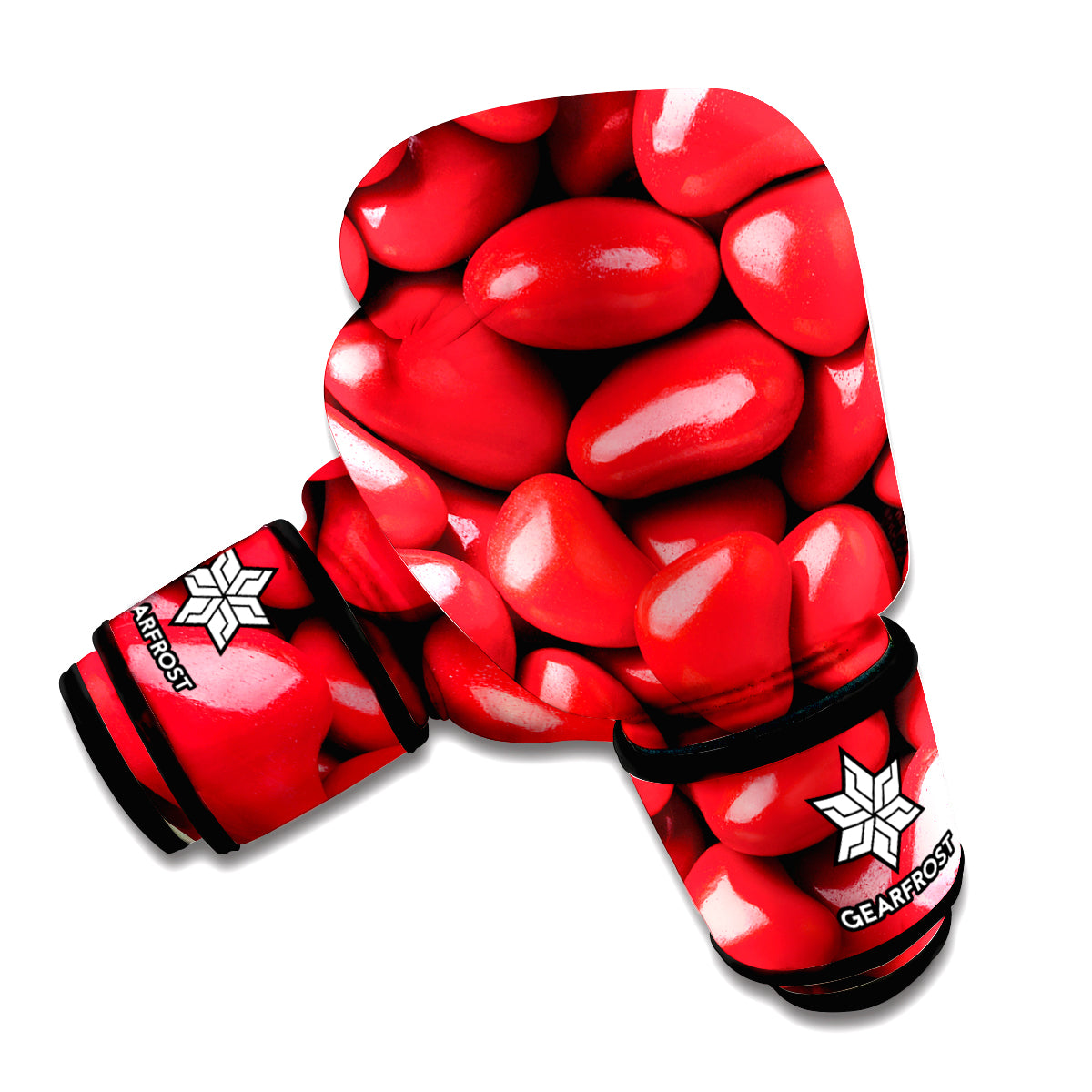 Heart Chocolate Candy Print Boxing Gloves