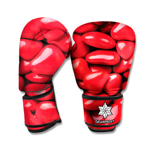 Heart Chocolate Candy Print Boxing Gloves