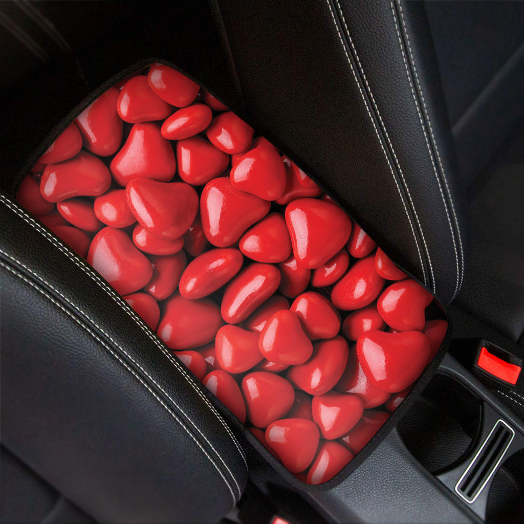 Heart Chocolate Candy Print Car Center Console Cover