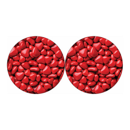 Heart Chocolate Candy Print Car Coasters