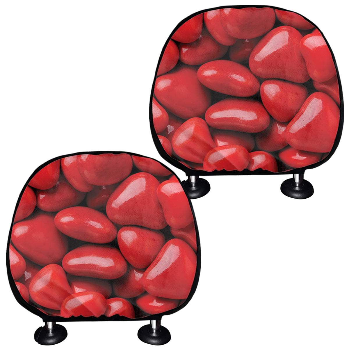 Heart Chocolate Candy Print Car Headrest Covers