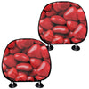 Heart Chocolate Candy Print Car Headrest Covers