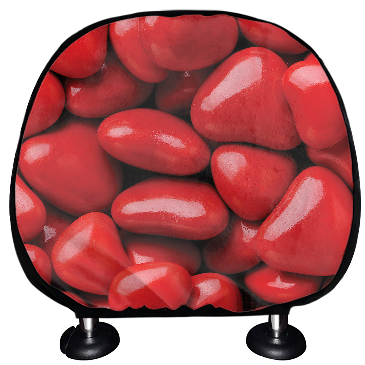 Heart Chocolate Candy Print Car Headrest Covers