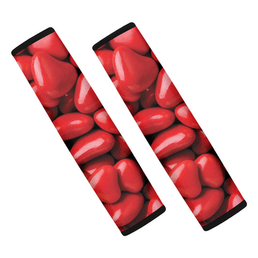 Heart Chocolate Candy Print Car Seat Belt Covers