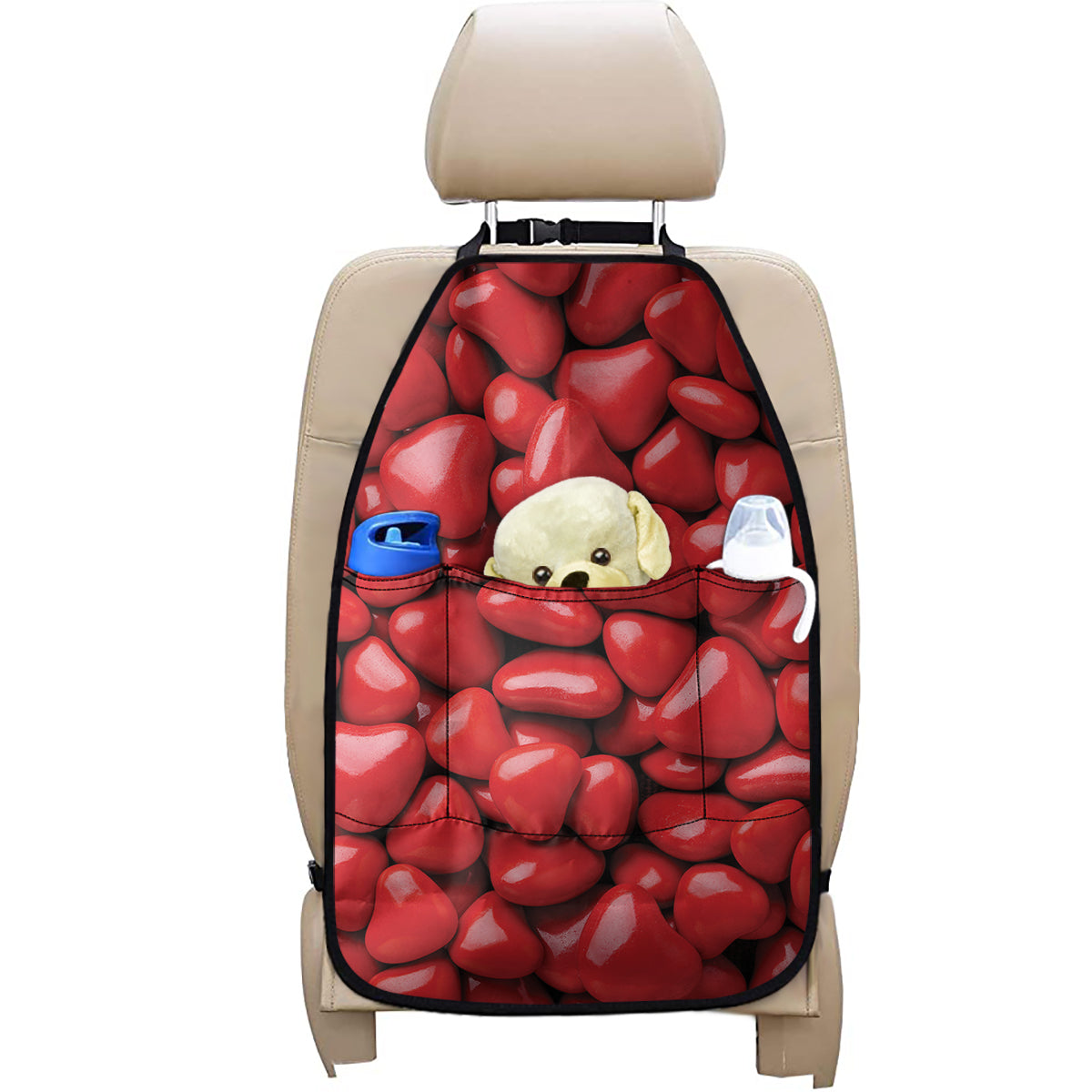 Heart Chocolate Candy Print Car Seat Organizers