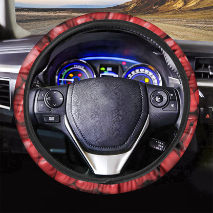 Heart Chocolate Candy Print Car Steering Wheel Cover