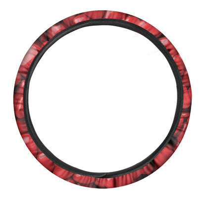 Heart Chocolate Candy Print Car Steering Wheel Cover