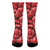 Heart Chocolate Candy Print Crew Socks