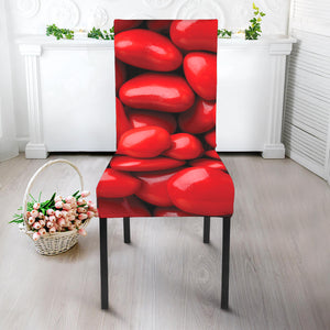 Heart Chocolate Candy Print Dining Chair Slipcover