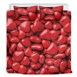 Heart Chocolate Candy Print Duvet Cover Bedding Set