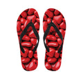 Heart Chocolate Candy Print Flip Flops