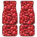 Heart Chocolate Candy Print Front and Back Car Floor Mats