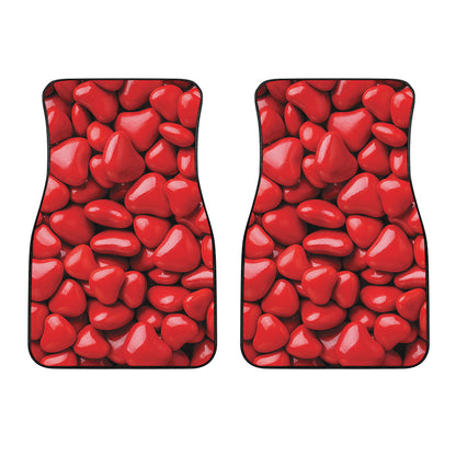 Heart Chocolate Candy Print Front Car Floor Mats