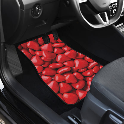 Heart Chocolate Candy Print Front Car Floor Mats