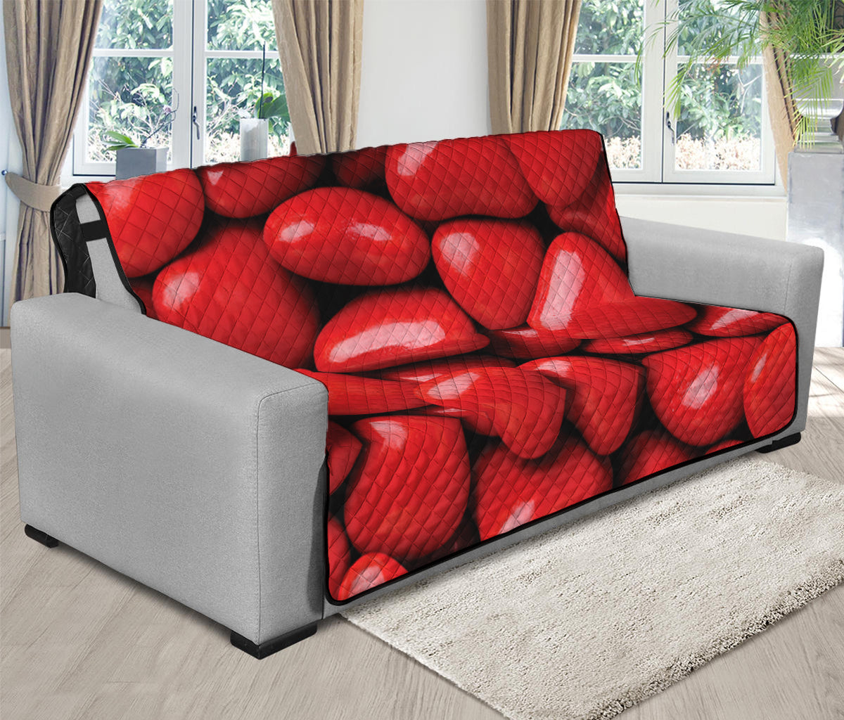 Heart Chocolate Candy Print Futon Protector