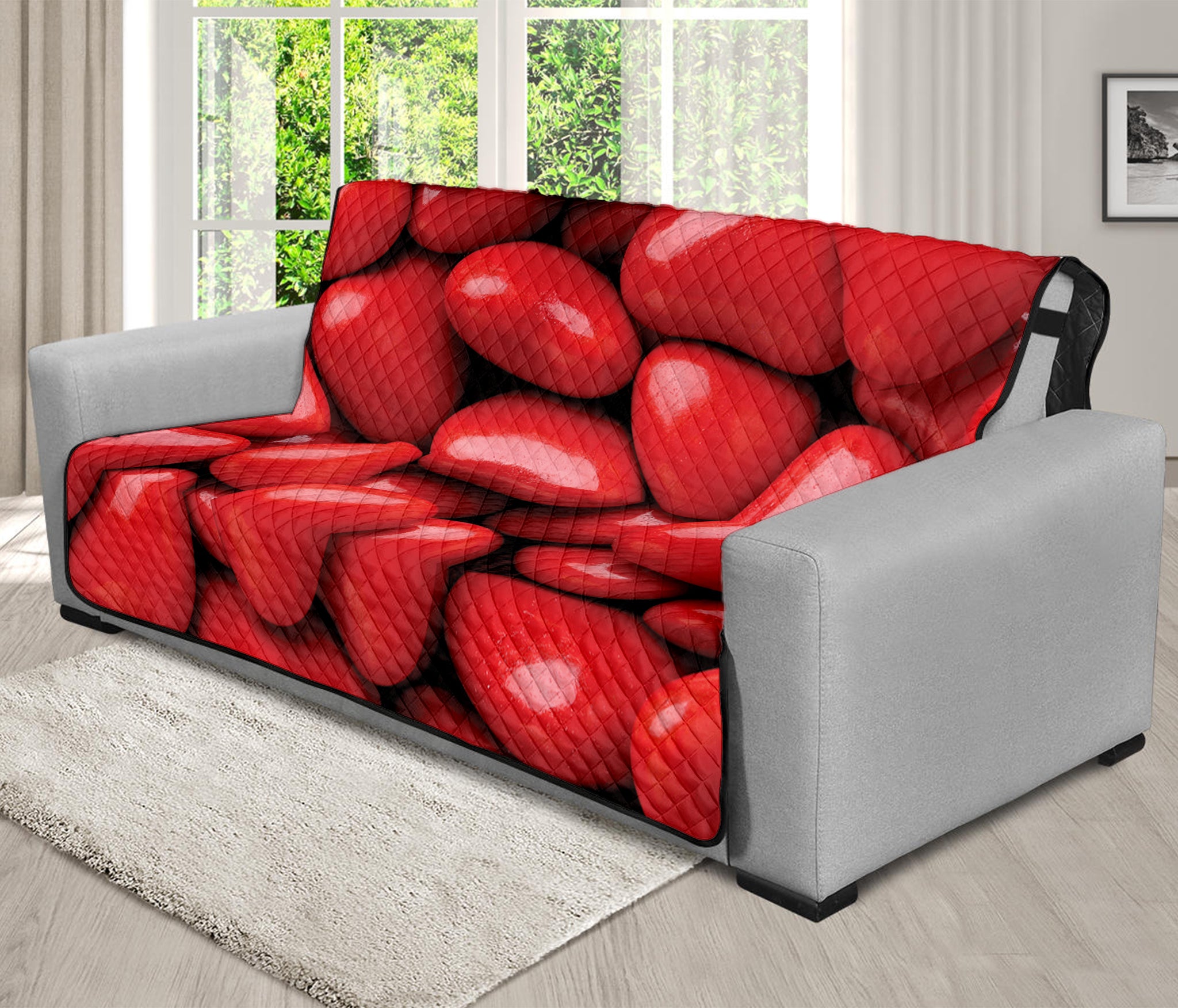 Heart Chocolate Candy Print Futon Protector