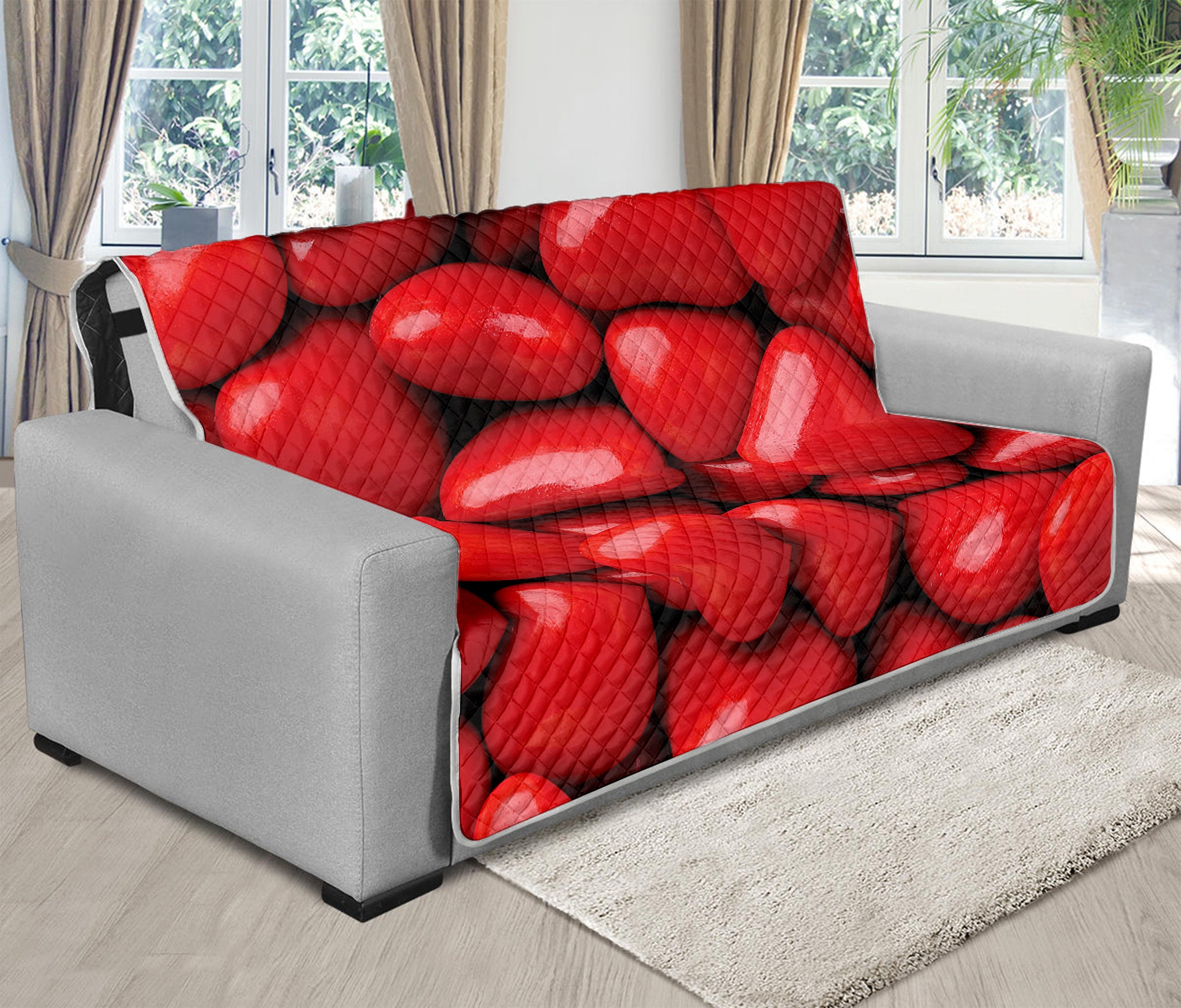 Heart Chocolate Candy Print Futon Protector