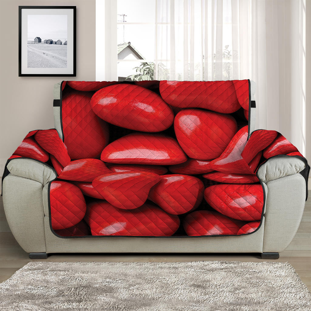 Heart Chocolate Candy Print Half Sofa Protector