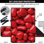 Heart Chocolate Candy Print Loveseat Protector