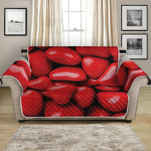 Heart Chocolate Candy Print Loveseat Protector