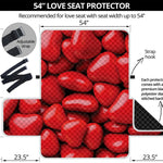 Heart Chocolate Candy Print Loveseat Protector