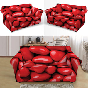 Heart Chocolate Candy Print Loveseat Slipcover