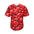 Heart Chocolate Candy Print Men's Baseball Jersey