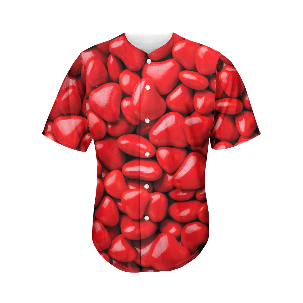 Heart Chocolate Candy Print Men's Baseball Jersey