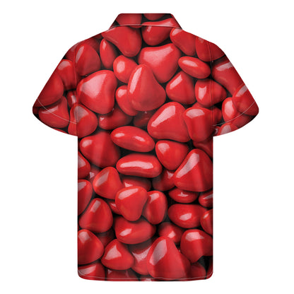 Heart Chocolate Candy Print Men's Short Sleeve Shirt