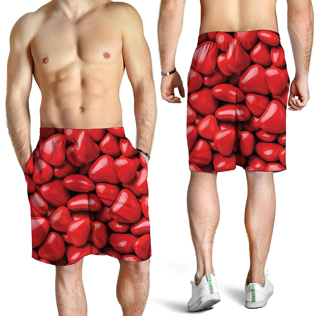 Heart Chocolate Candy Print Men's Shorts
