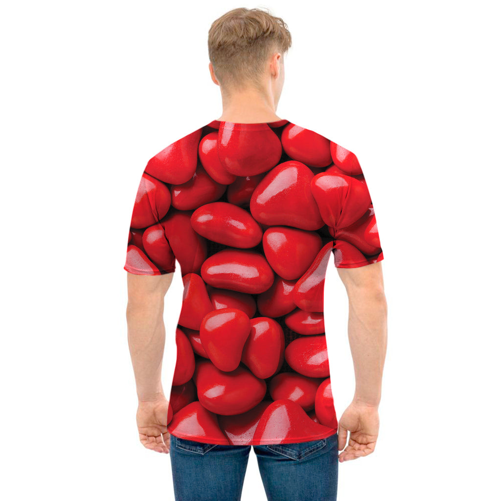Heart Chocolate Candy Print Men's T-Shirt