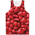 Heart Chocolate Candy Print Men's Tank Top
