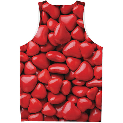 Heart Chocolate Candy Print Men's Tank Top