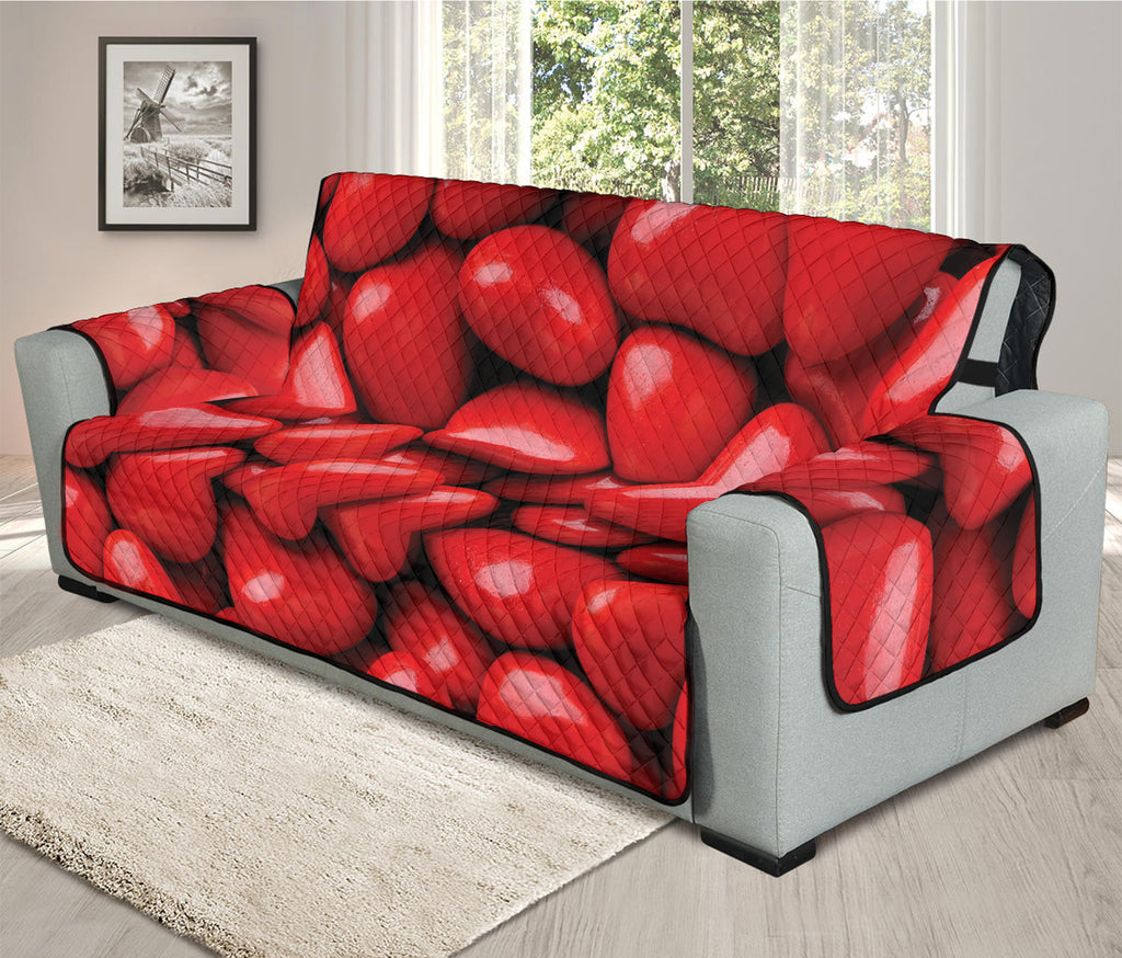 Heart Chocolate Candy Print Oversized Sofa Protector