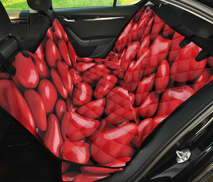 Heart Chocolate Candy Print Pet Car Back Seat Cover
