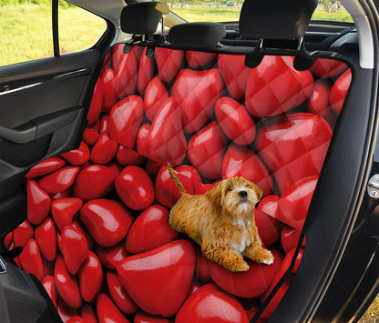 Heart Chocolate Candy Print Pet Car Back Seat Cover