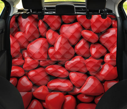 Heart Chocolate Candy Print Pet Car Back Seat Cover