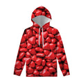 Heart Chocolate Candy Print Pullover Hoodie