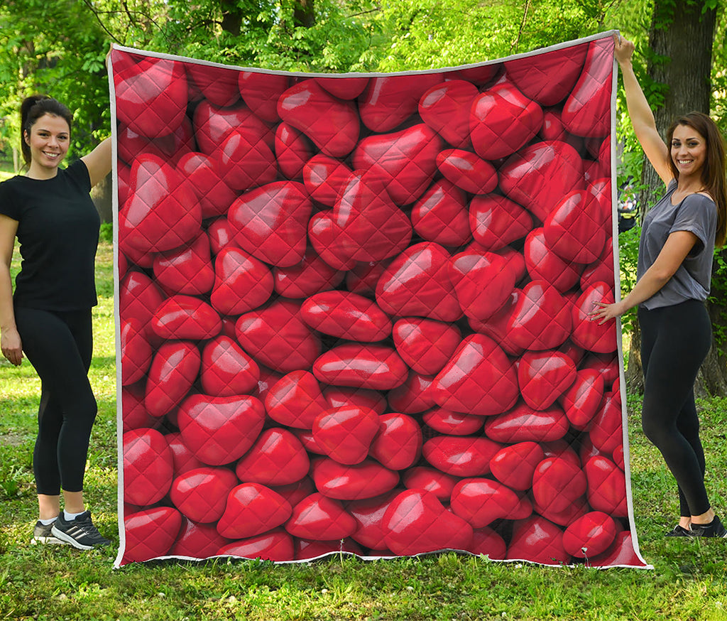 Heart Chocolate Candy Print Quilt