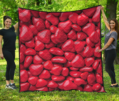 Heart Chocolate Candy Print Quilt