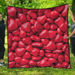 Heart Chocolate Candy Print Quilt