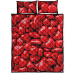 Heart Chocolate Candy Print Quilt Bed Set