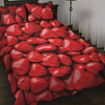 Heart Chocolate Candy Print Quilt Bed Set