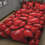 Heart Chocolate Candy Print Quilt Bed Set