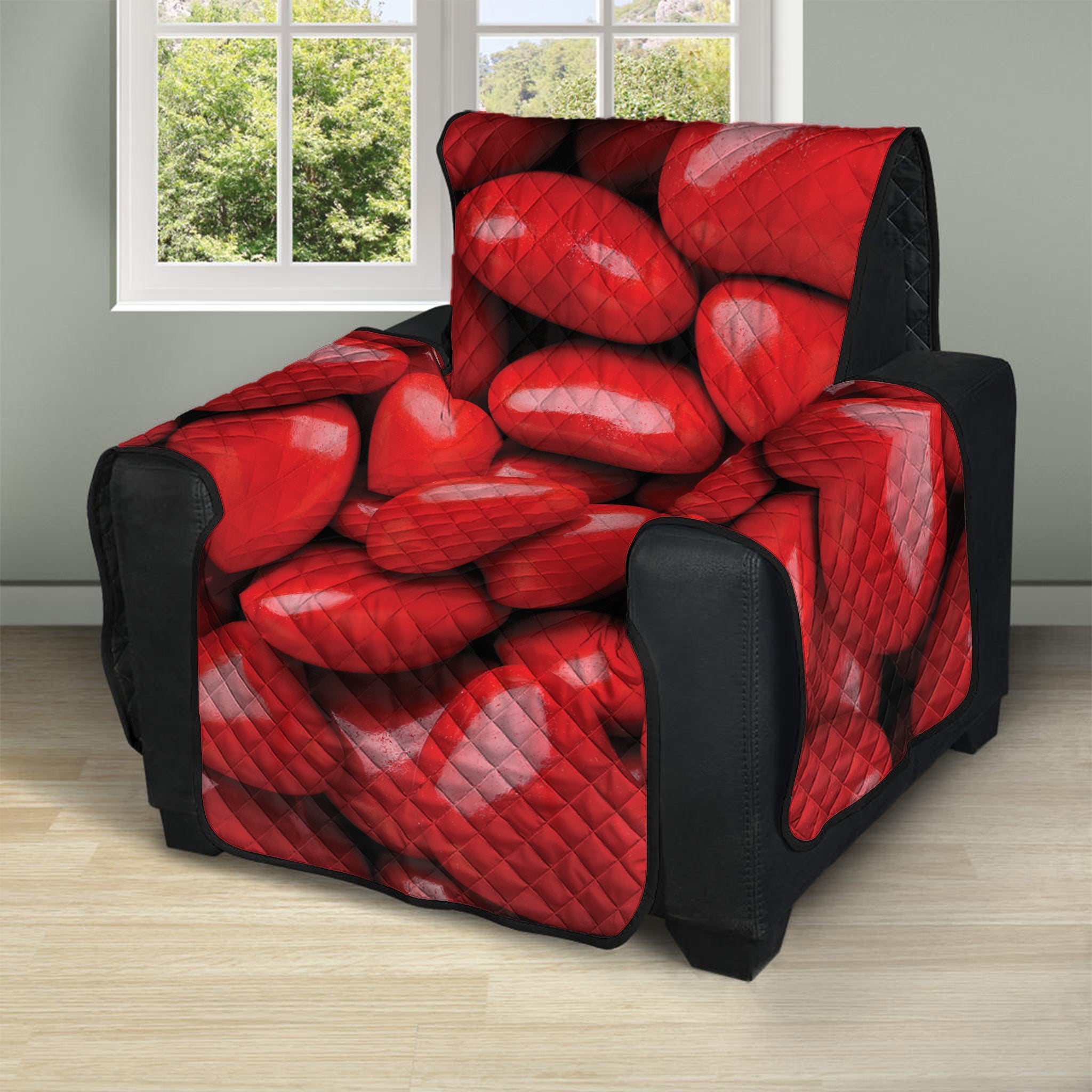 Heart Chocolate Candy Print Recliner Protector