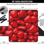 Heart Chocolate Candy Print Sofa Protector