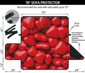 Heart Chocolate Candy Print Sofa Protector