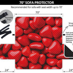 Heart Chocolate Candy Print Sofa Protector