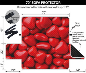 Heart Chocolate Candy Print Sofa Protector