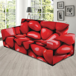 Heart Chocolate Candy Print Sofa Slipcover